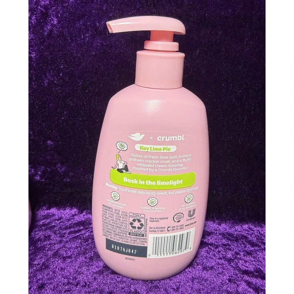 Dove Crumbl Hand Wash Lot 3 Crumble Key Lime Pie Limited Edition 12 oz Soap